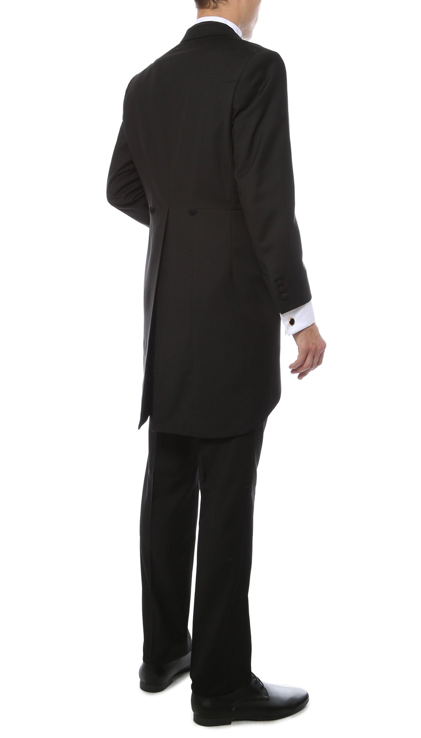 Fairfax Black Cutaway Regular Fit 2-Piece Tuxedo Suit