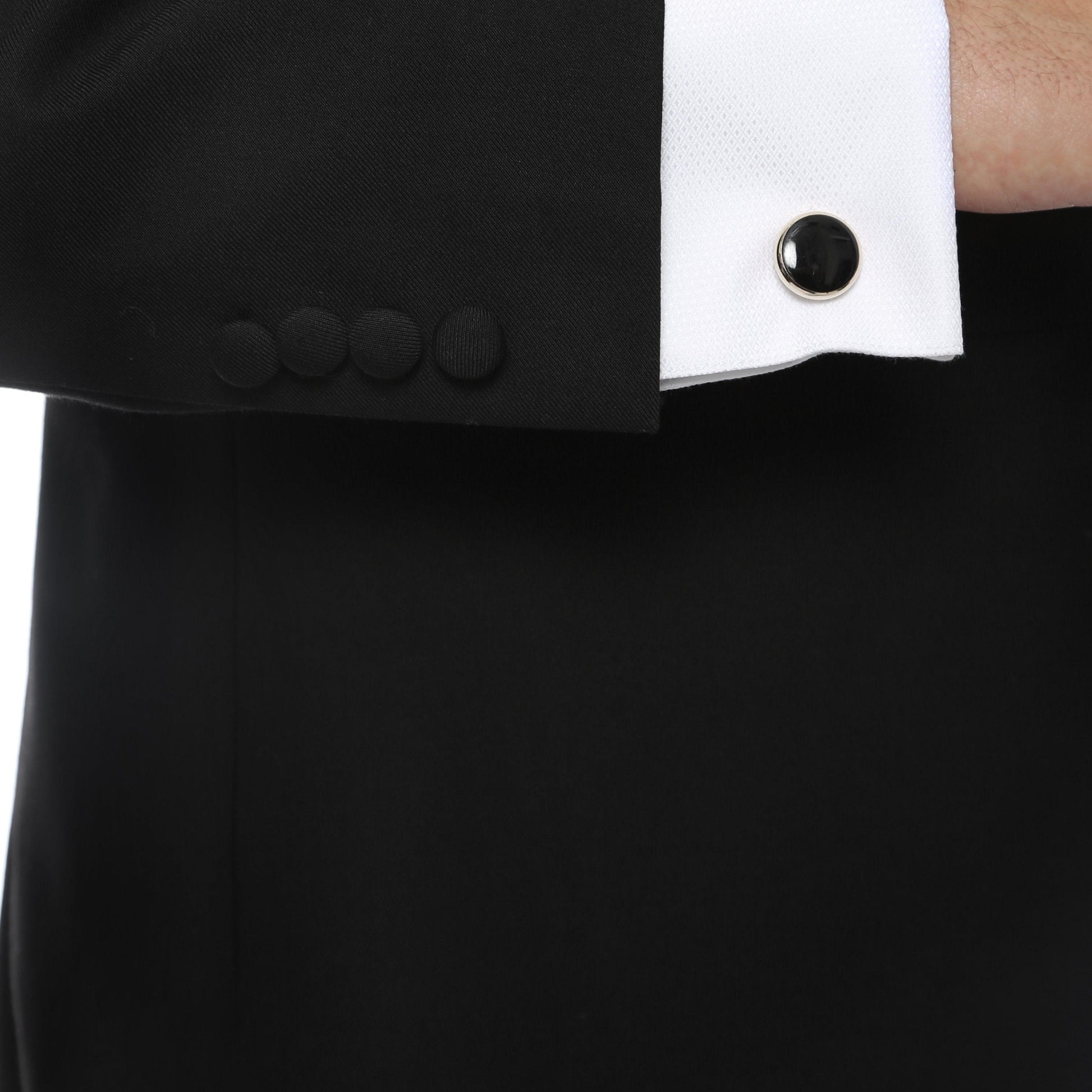 Fairfax Black Cutaway Regular Fit 2-Piece Tuxedo Suit
