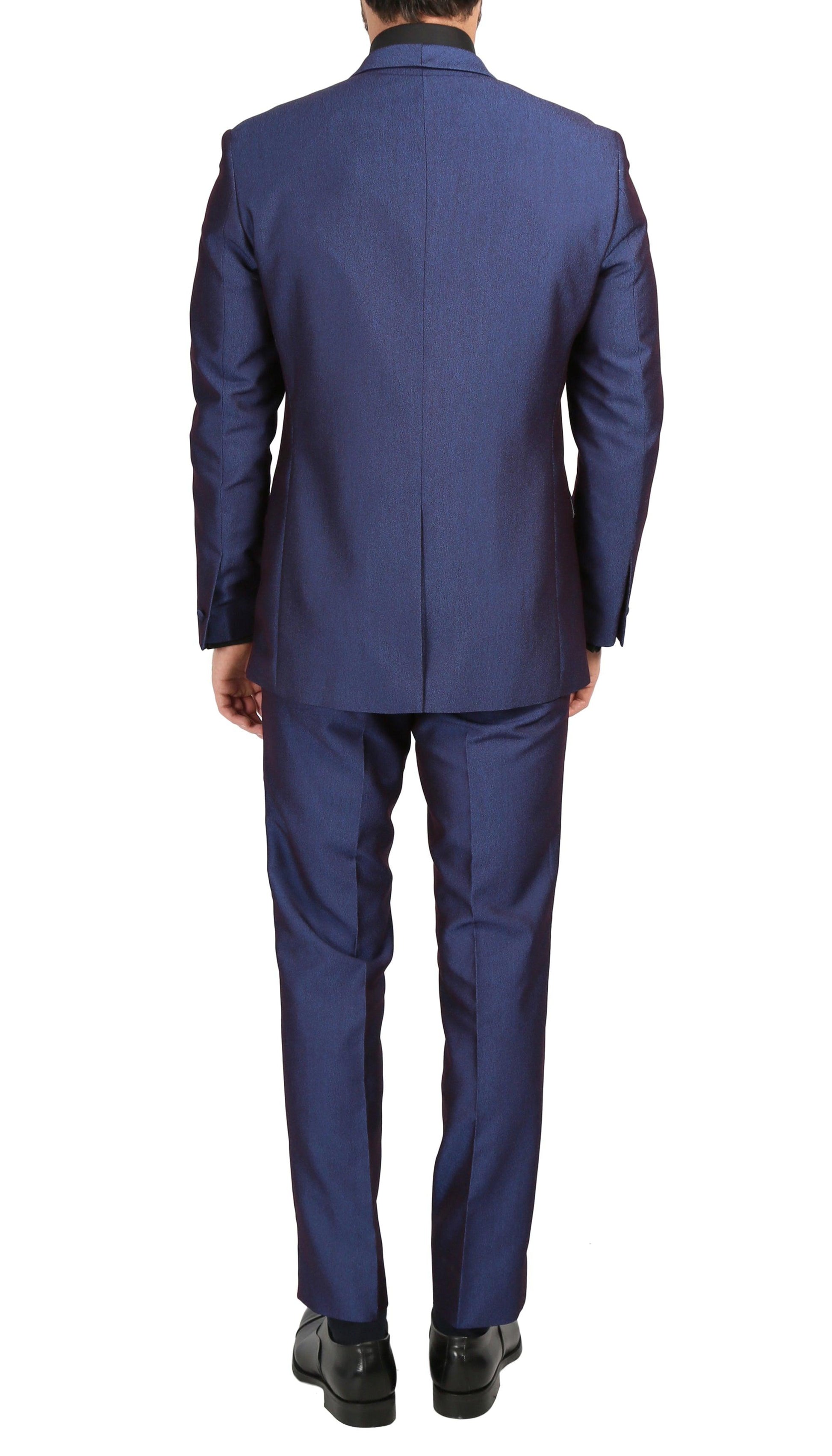 Belvedere Navy Slim Fit Shawl Collar 3-Piece Tuxedo