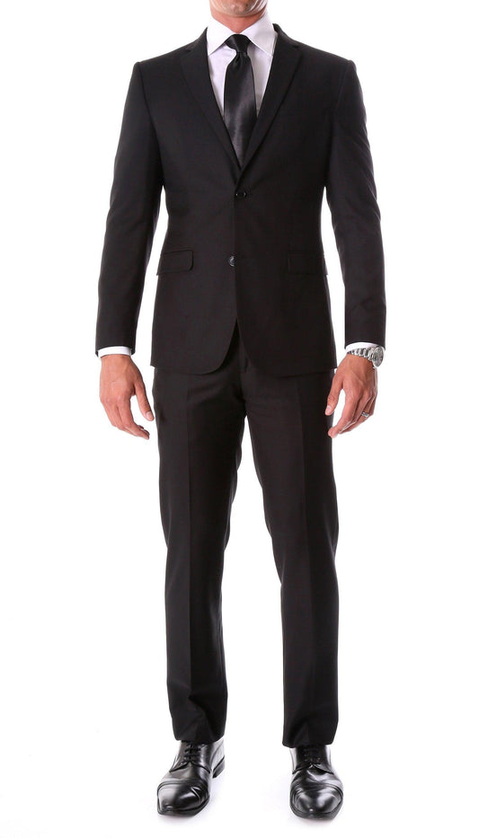 Monarch Black Notch Lapel 2-Piece Slim Fit Suit