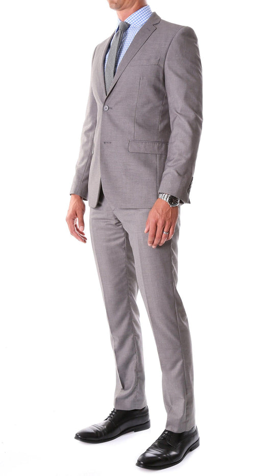 Monarch Grey Notch Lapel 2-Piece Slim Fit Suit
