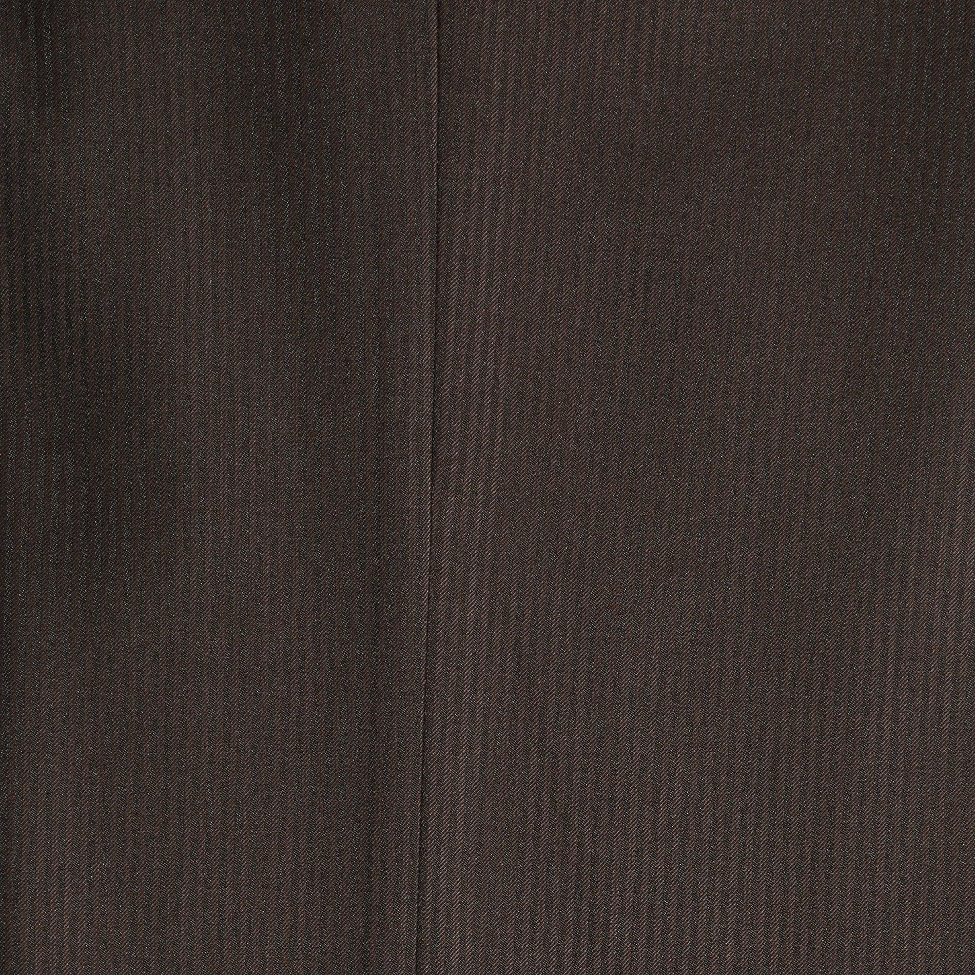 Nassau Brown 2-Piece Slim Fit Striped Tone-on-Tone Wool Suit