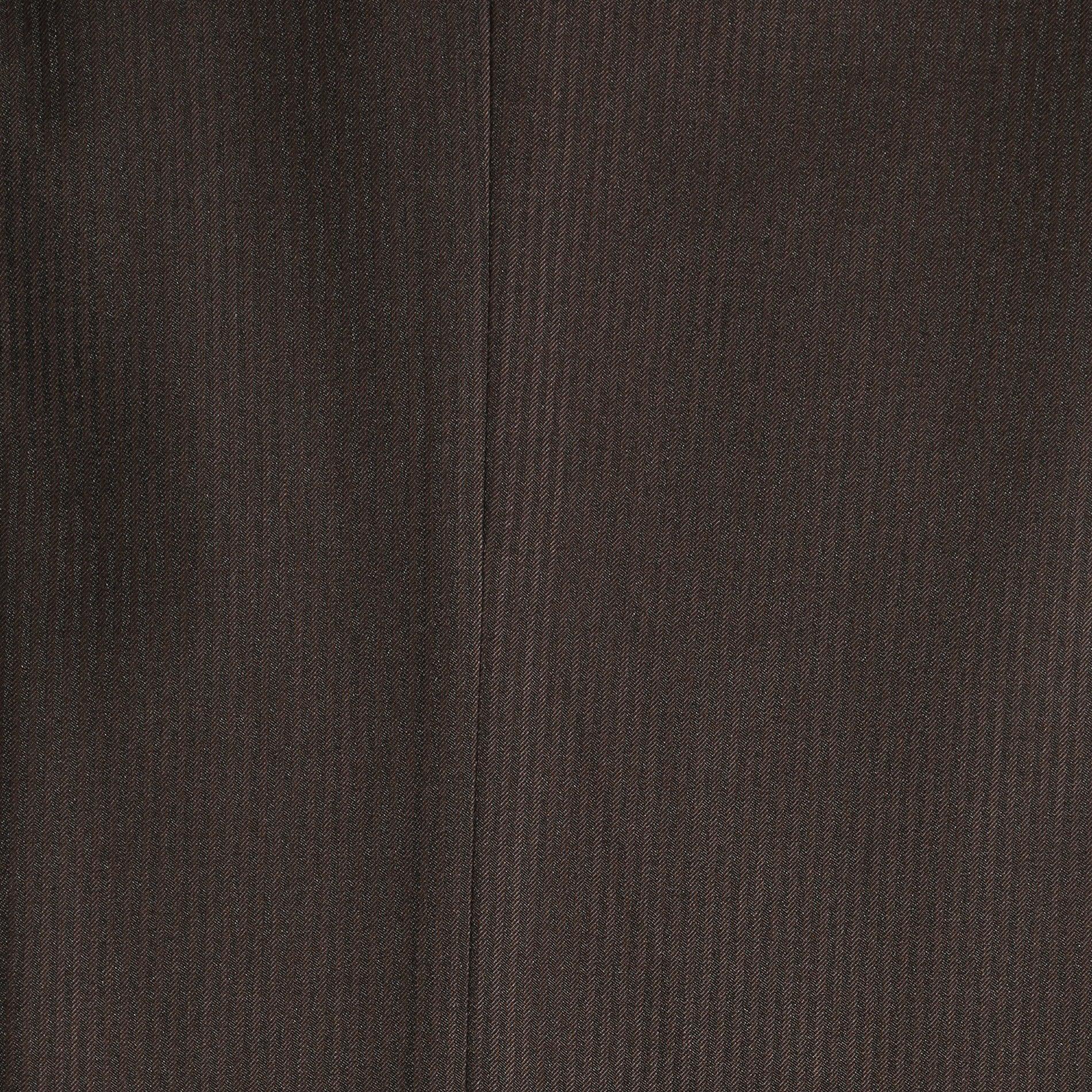 Osborne Brown Slim Fit Striped Tone-on-Tone Wool Suit