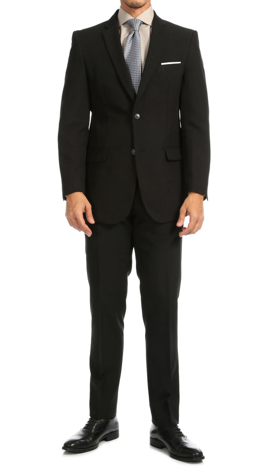 Sovereign Black Slim Fit 2-Piece Suit (2)