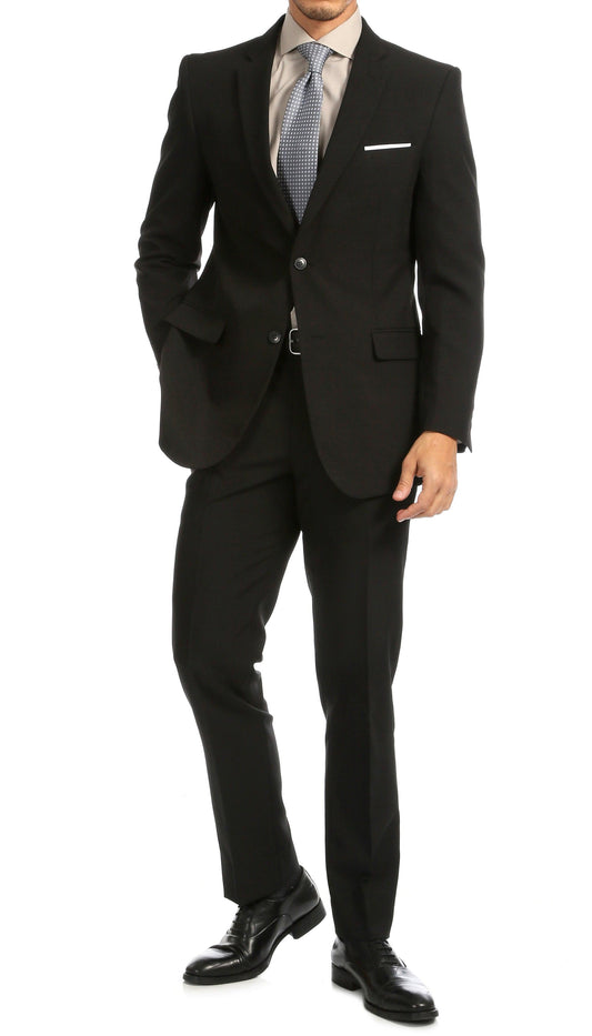 Sovereign Black Slim Fit 2-Piece Suit (2)