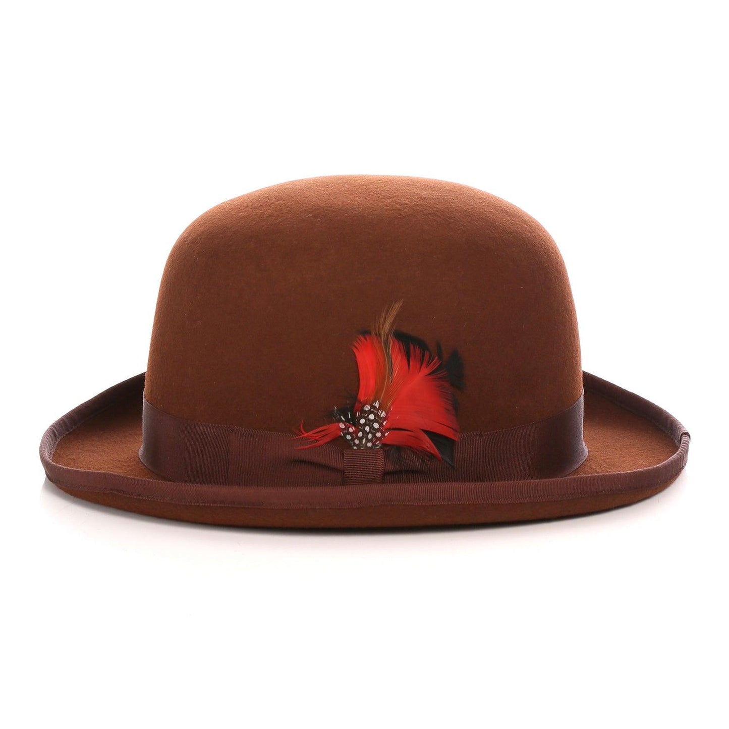 Premium Wool Derby Hat - Brown - Ferrecci USA 