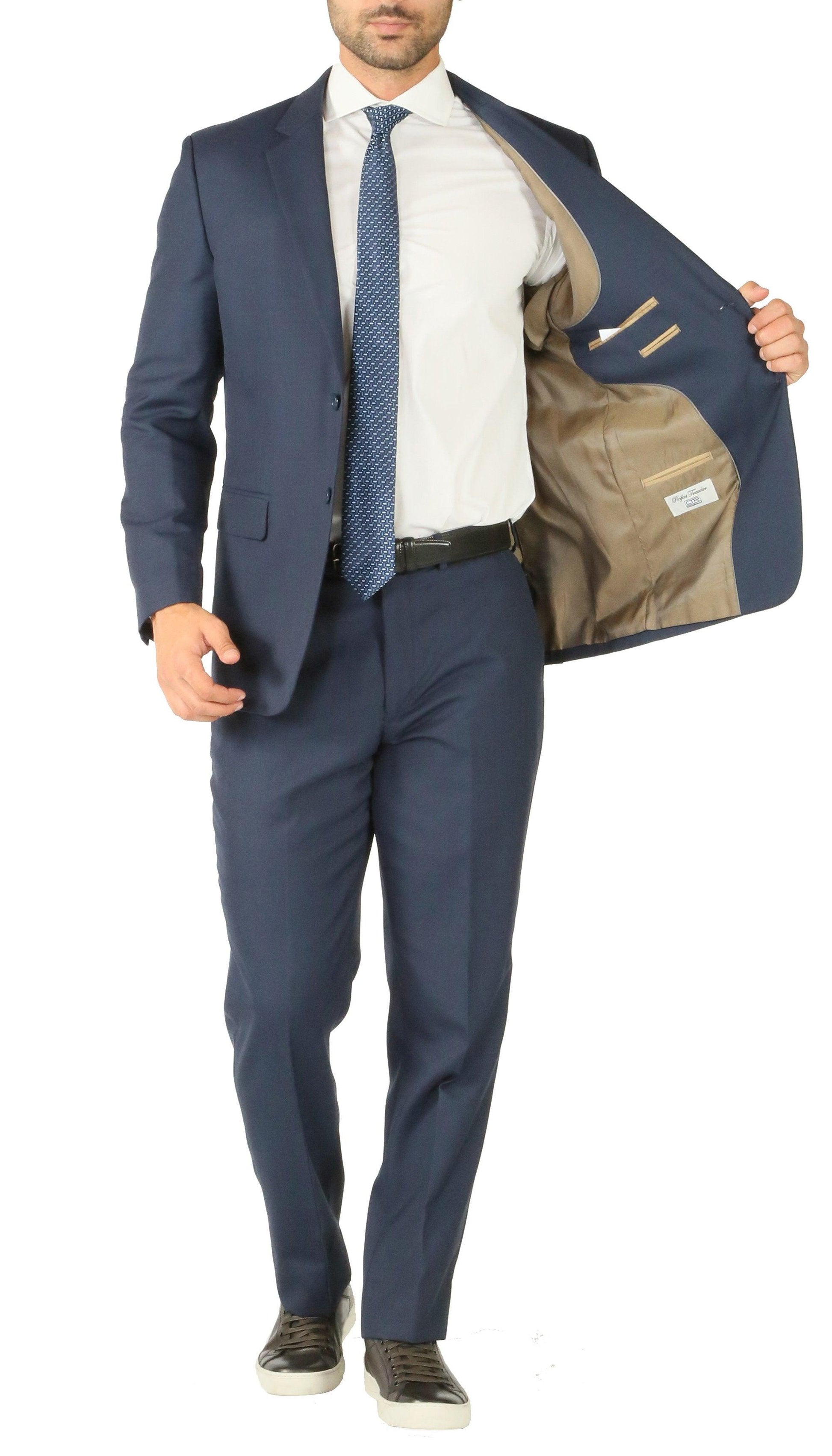 Cullinan Premium Blue Wool 2-Piece Suit