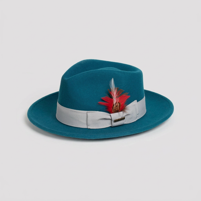 Classic Acid Blue Wool Fedora