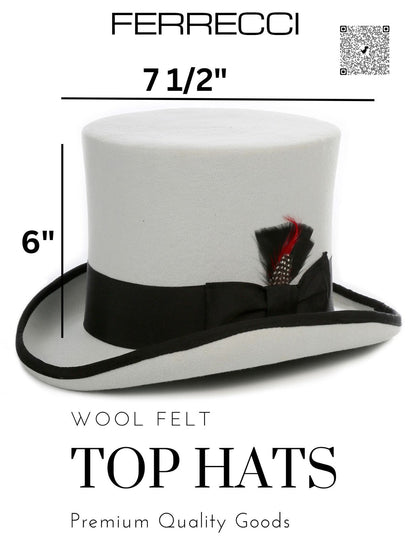 Premium Wool Grey with Black Top Hat